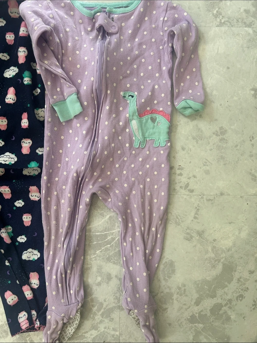 Carter's Girls' Assorted Footed Pajama Set - Purple, Pink, Navy, Mint